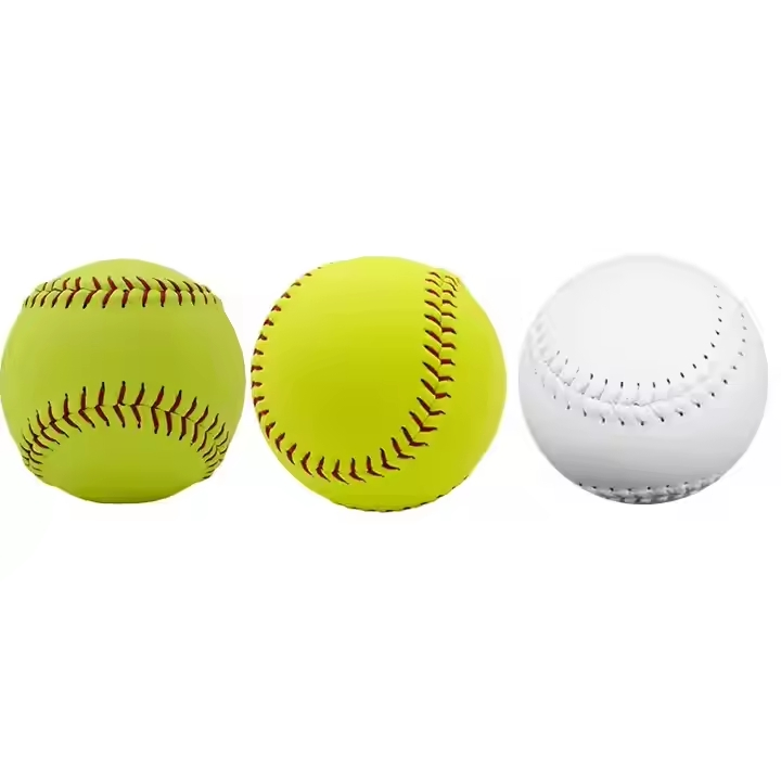 Factory Price Hot Selling Synthetic Leather / Cow Leather Cork Center Softballs for Practice&Competition