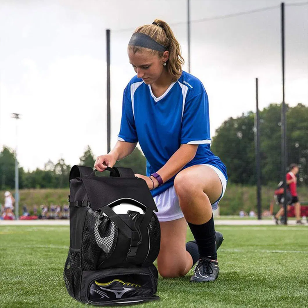 Sports Soccer Ball Basketball Backpack Bag with Large Ball Holder
