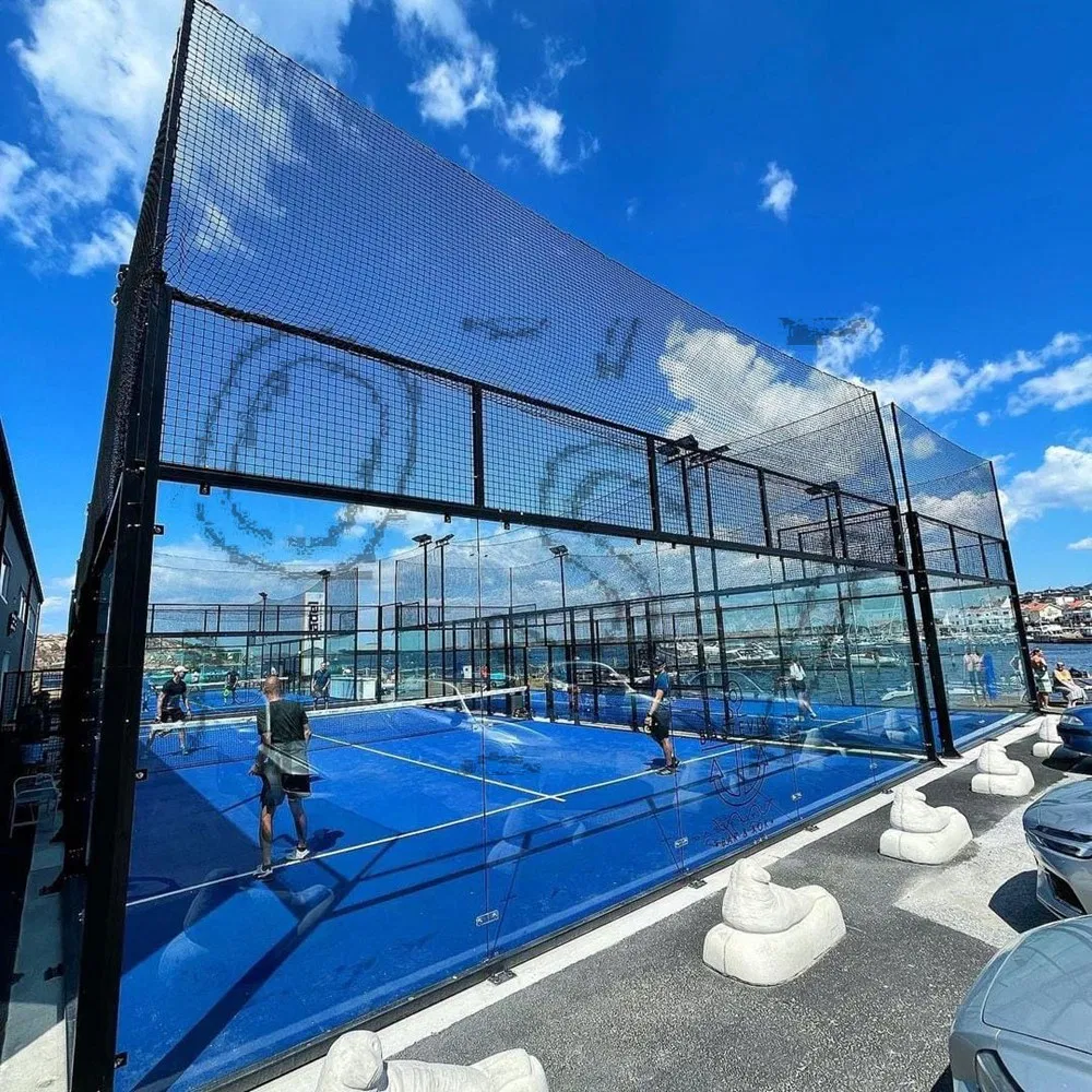 Osi China Manufacturer Paddle Tennis Court Field Classic Panoramic Padel Tennis Court 100*100*3mm Column Padel Court Installation Team Available