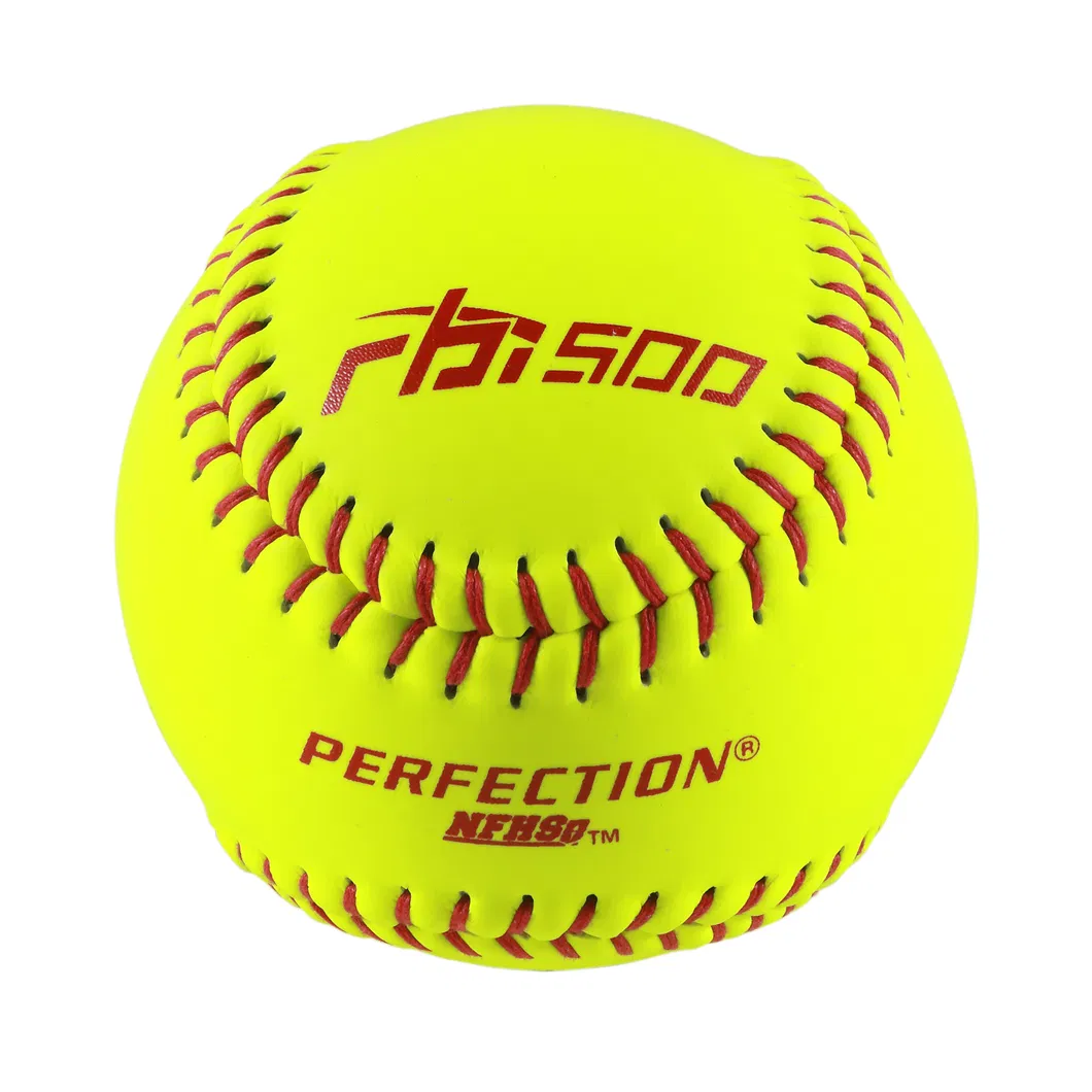 Neon Yellow Split Leather Fastpitch Softball