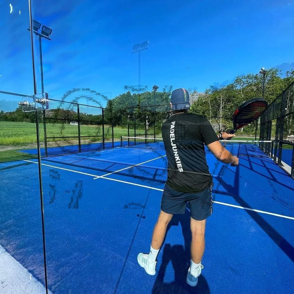 Osi China Manufacturer Paddle Tennis Court Field Classic Panoramic Padel Tennis Court 100*100*3mm Column Padel Court Installation Team Available