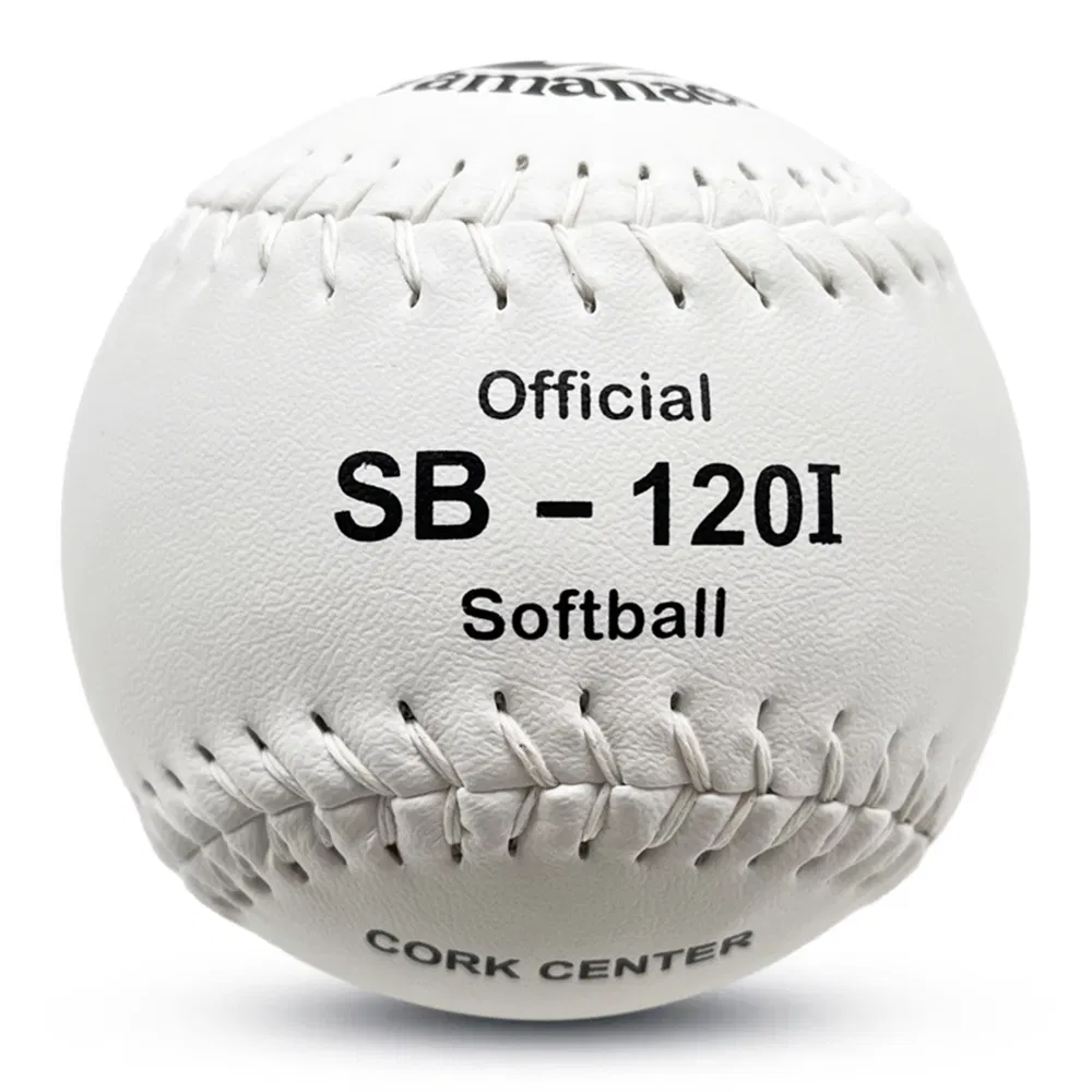 White PVC Composite Leather New Logo Tamanaco Sb-120 with High Compression Pk Cork Core Softball Pelota De Sb-120 Softball