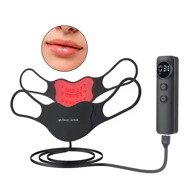 High-Quality Beauty and Personal Care USB Rechargeable Wearable Silicone Lip Mask with Photonic LED Red Light Therapy