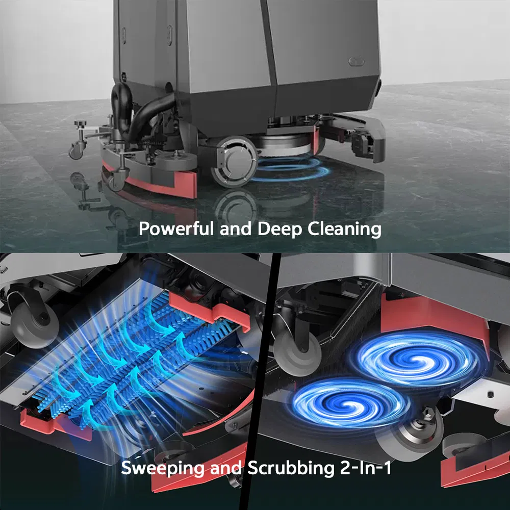 100% Automatic Ai Intelligent Floor Washing Robot Auto Commercial Floor Cleaning Robots Scrubber Machine