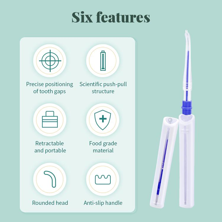 Portable Food-Grade Material Oral Care Cleaning Convenient Retractable Interdental Brush