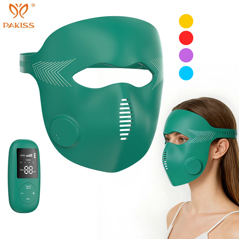 Pakiss 3D Phototherapy Mask 296 LED 4 Light Modes Home Skin Care Device