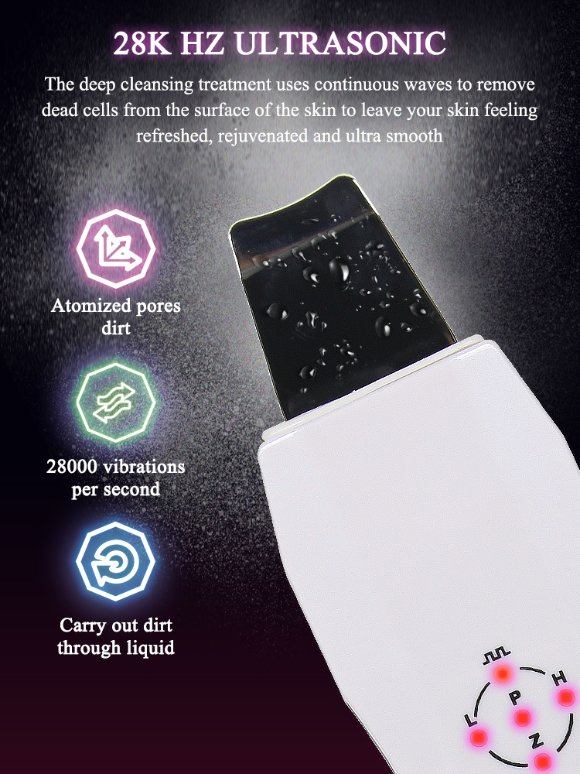 Salon Use Ultrasonic Skin Scrubber Facial Skin Deep Cleansing Skin Care SPA Personal Care Home Use