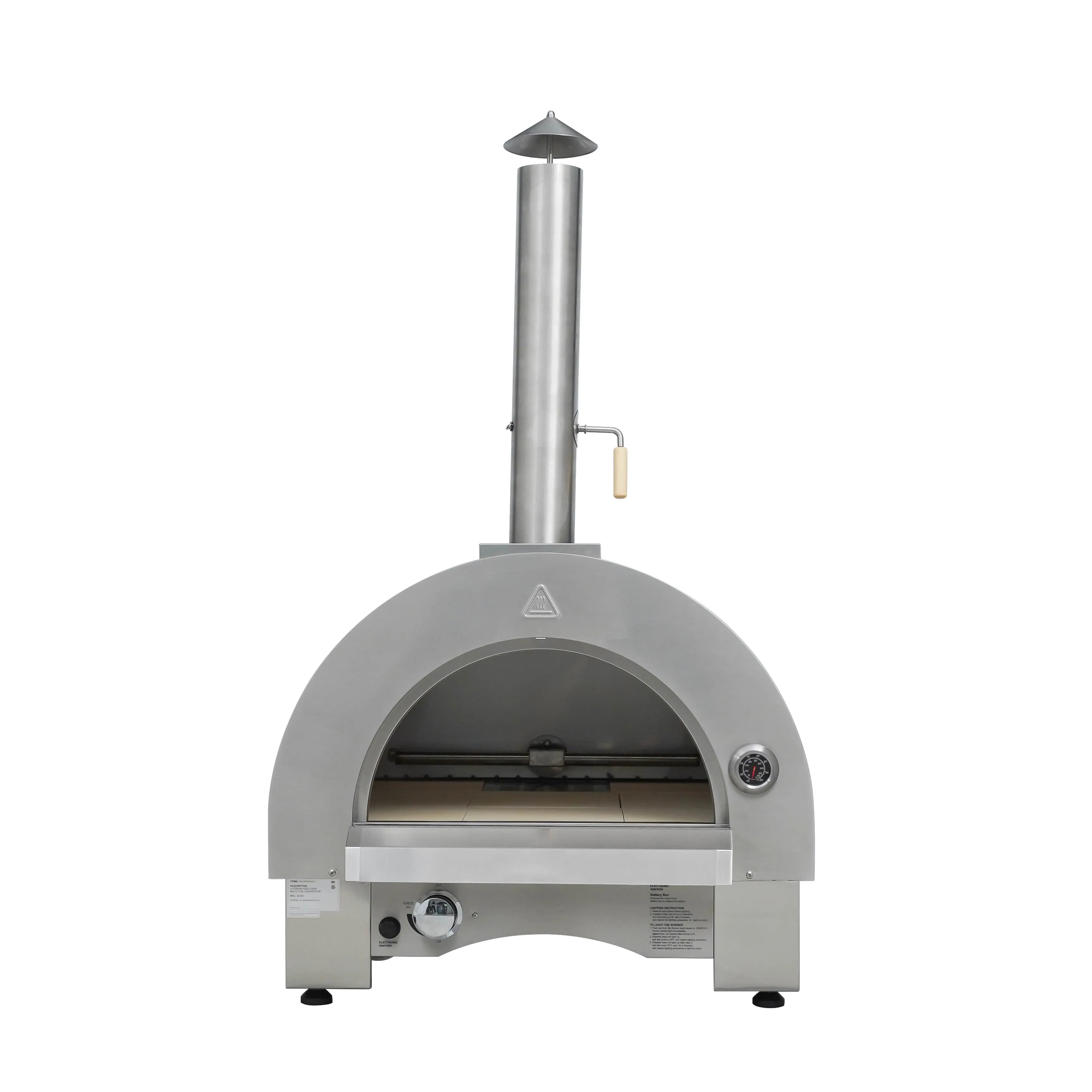 Manufacturer Stainless Steel Countertop Gas &amp; Wood Fired Pizza Oven
