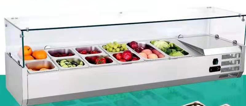 1200mm Length Counter Top Portable Mini Pizza Salad Cooler Chiller Refrigerator