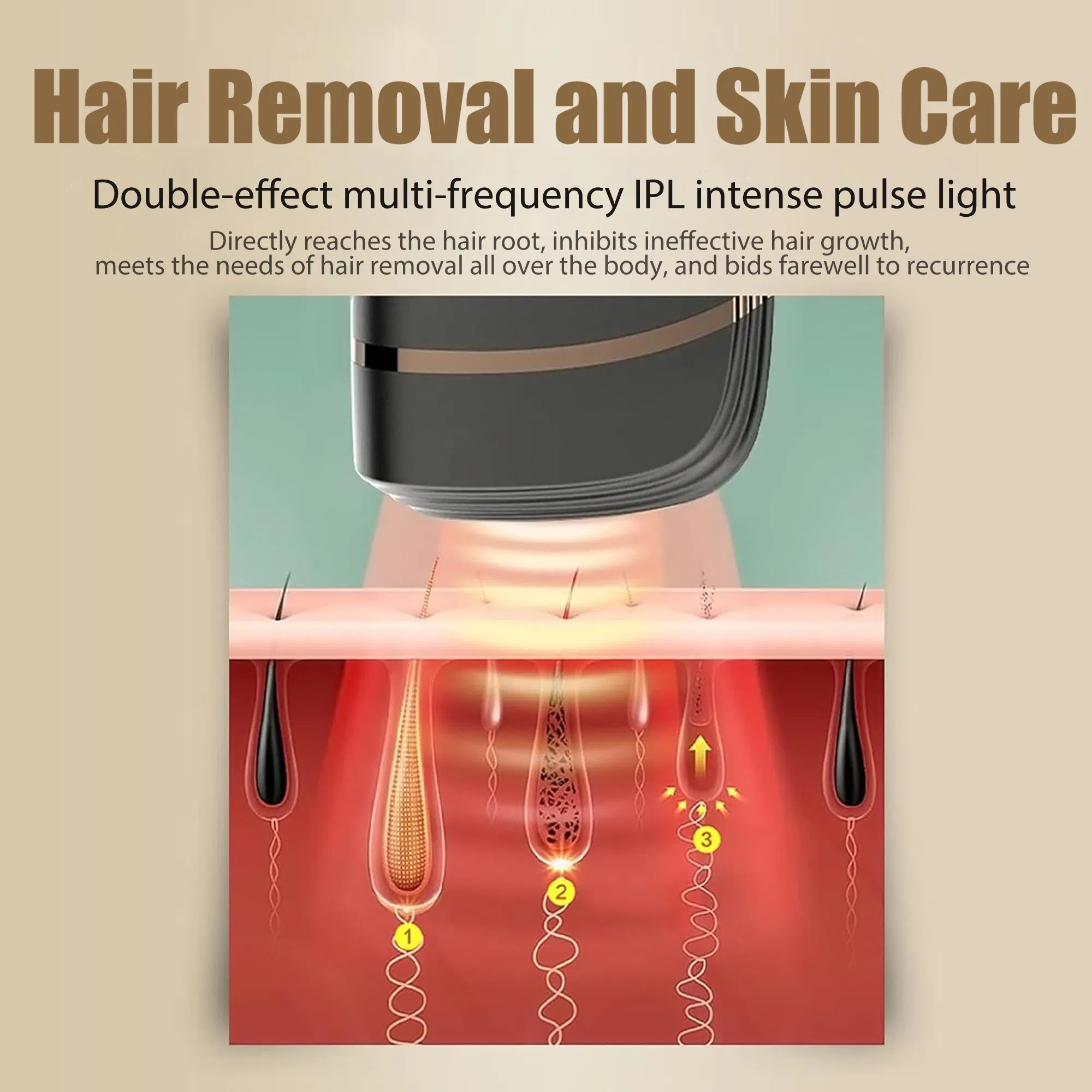 IPL Multi Function Handset Laser Skin Rejuvenation Painless Permanent Hair Removal Machine