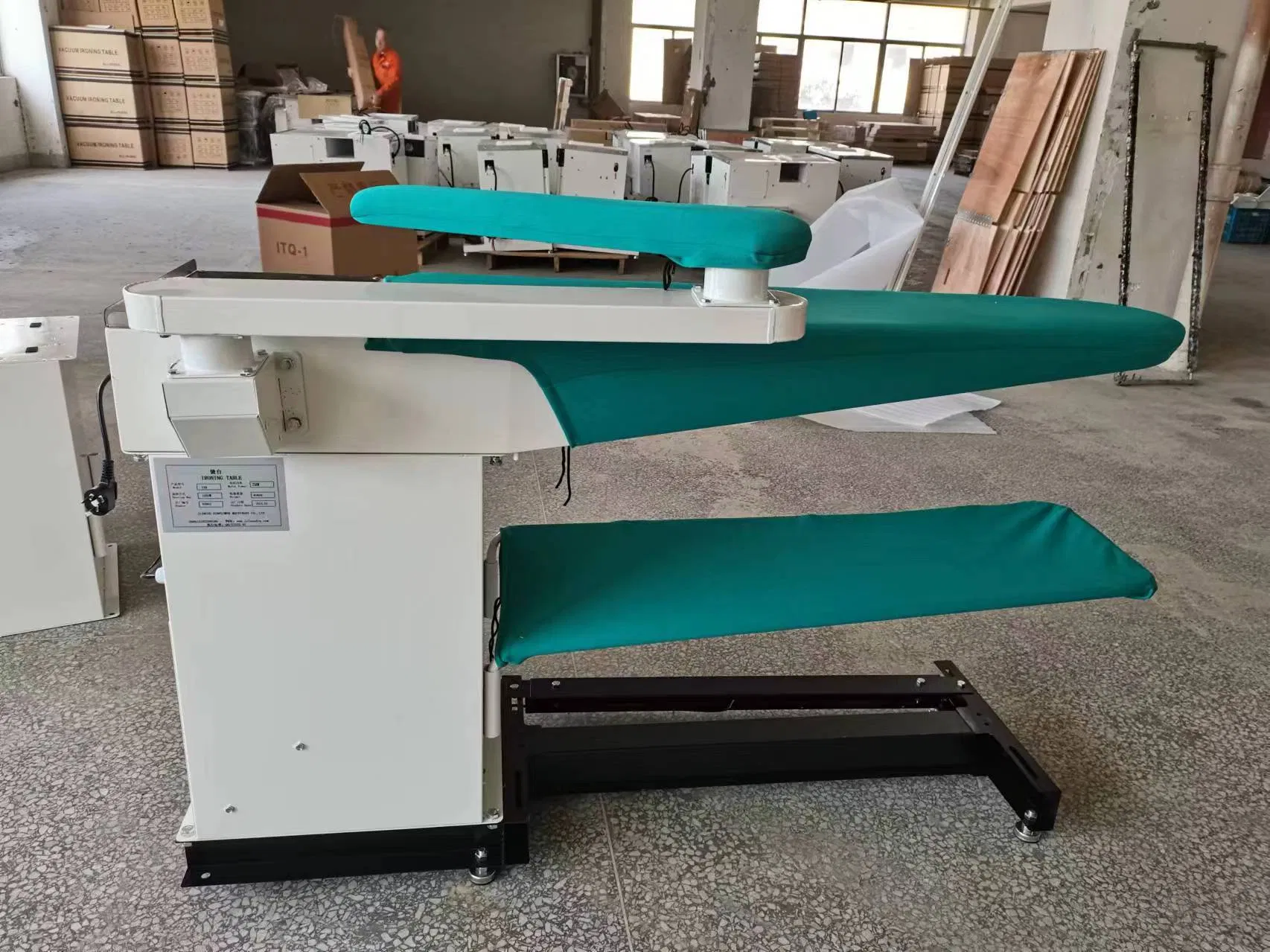Multi-Functional Bridge-Style Ironing Machine with Steam Box Suitable for Garment Production