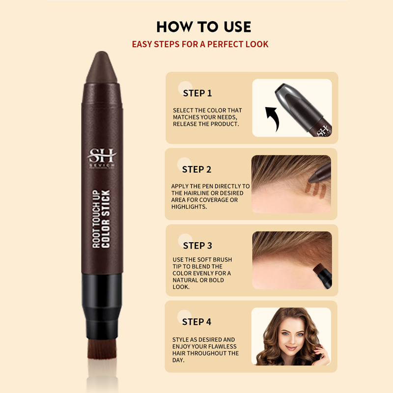 Hair Dye Brush Pen Root Touch up Hair Multi-Colors