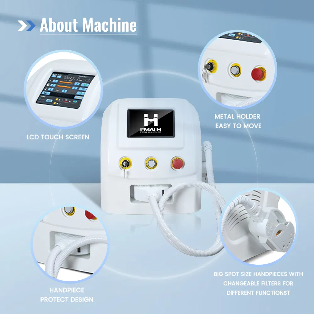 Huamei Professional IPL Skin Rejuvenation Beauty Equipment E-Light Dpl Opt IPL Spot Wrinkle Hair Removal IPL Machine