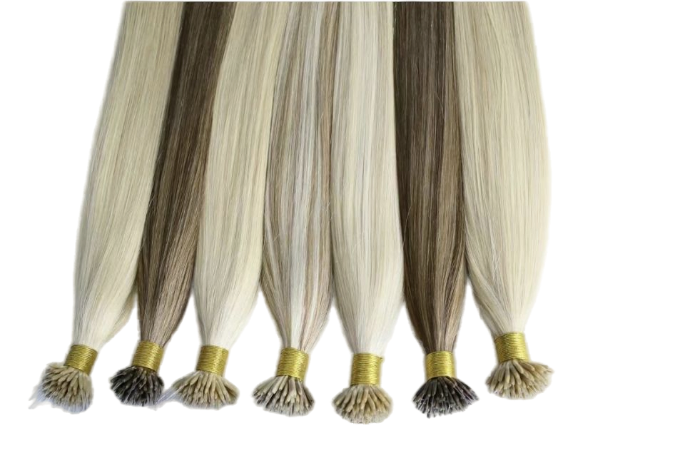Silky Straight Russian Hair Extensions with Cuticle Alignment I-Tip Human Hair Extensions for Women