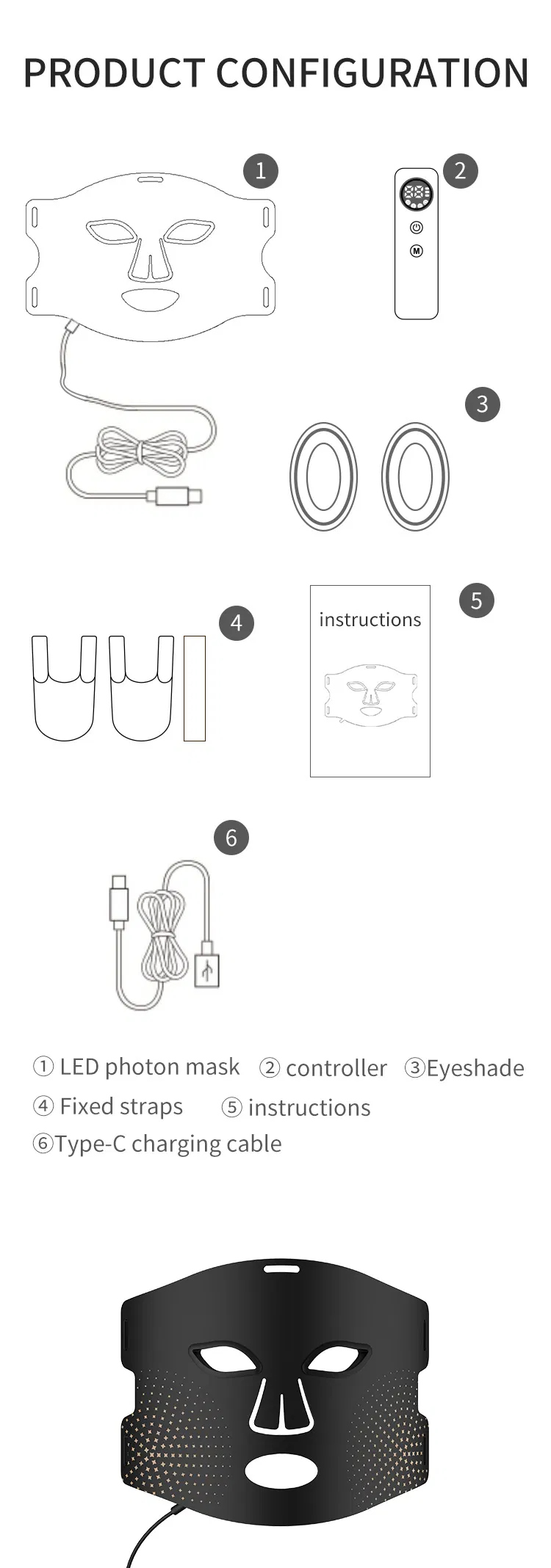 Silicone LED Mask 12