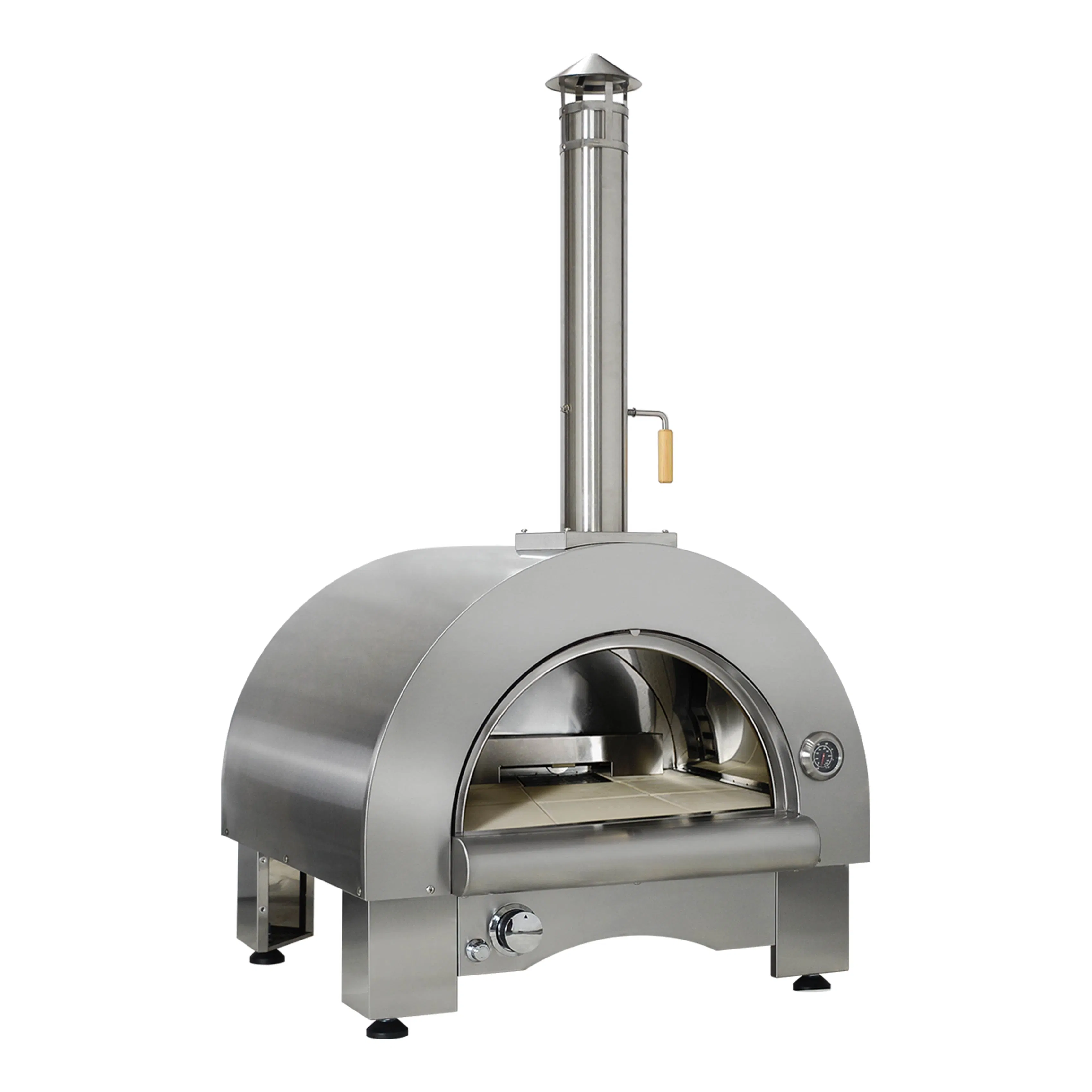 Manufacturer Stainless Steel Countertop Gas &amp; Wood Fired Pizza Oven