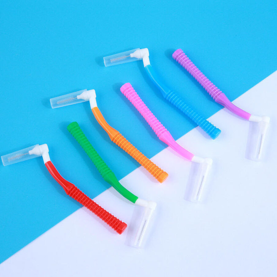 High Performance Micro Fine L Shape Interdental Brush Flexible Ergonomic Oral Hygiene
