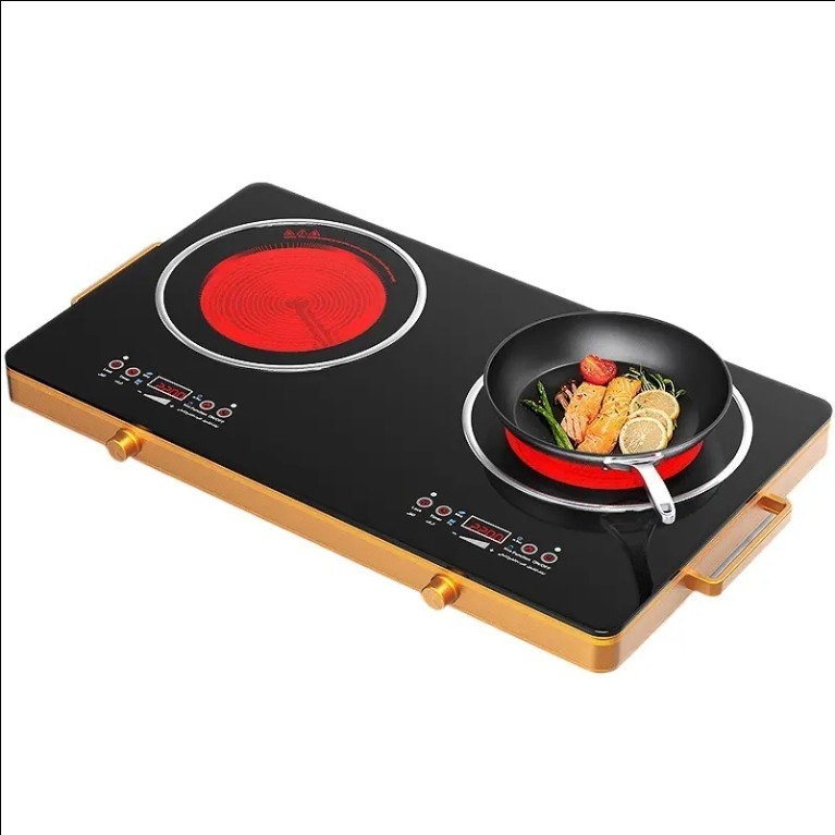 Smart Touch Infrared Double Burner Cooker for Kitchen and Commercial Use