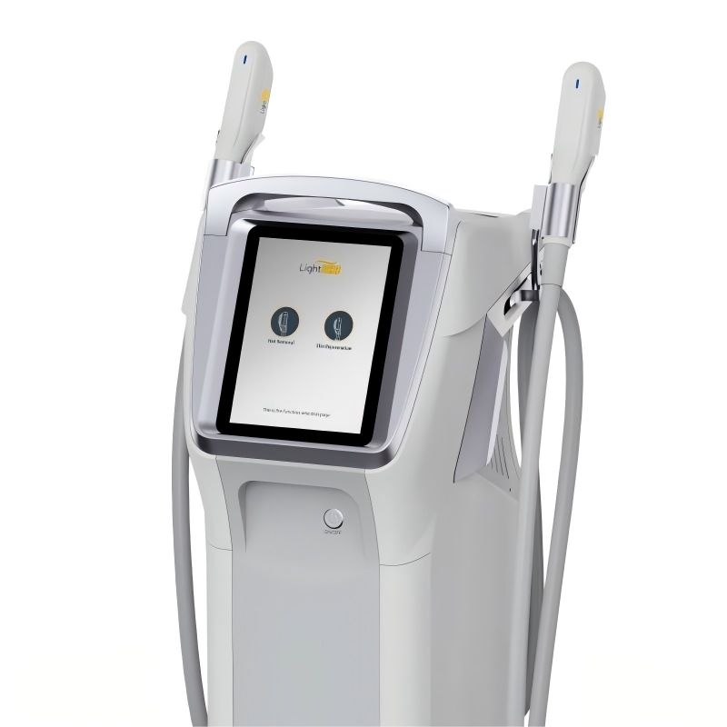 Painless Multifunctional Dual-Handle Device IPL Ice Cooling Laser Double Handle Hair Removal +IPL Laser Machine for Beauty Salon Service