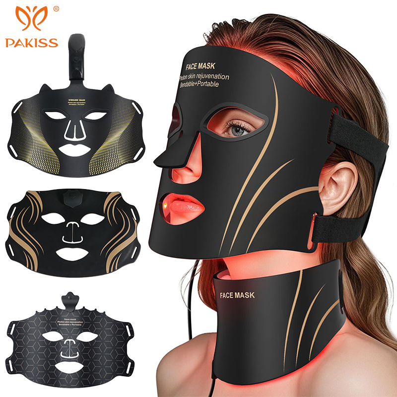 Pakiss LED Silicone Facial Mask for Photon Therapy Home Use Beauty Device