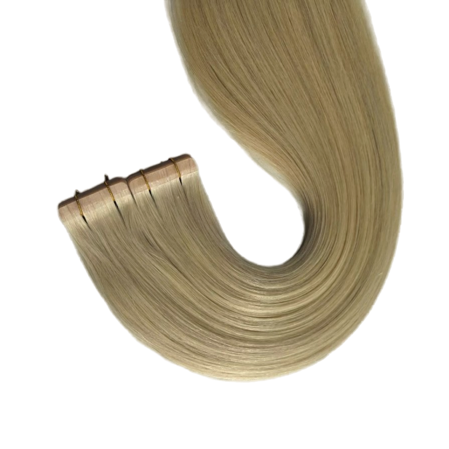 Factory Hot Sales White/ Silvery Human Hair Extensions Tape in Hair