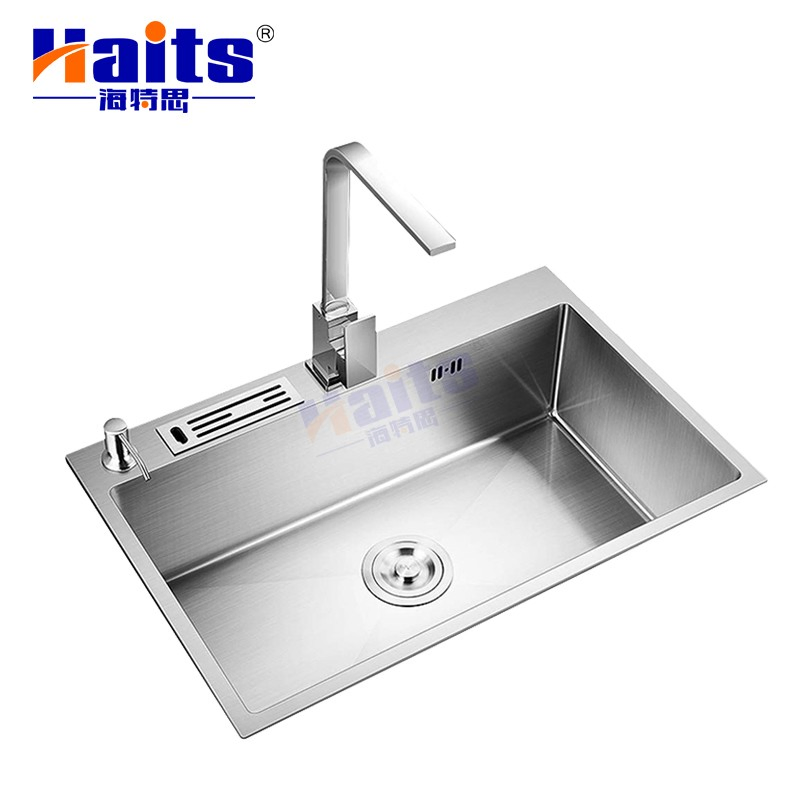 Countertop Kitchen Sink Single Bowl Stainless Steel Smart Sink Furniture Hardware