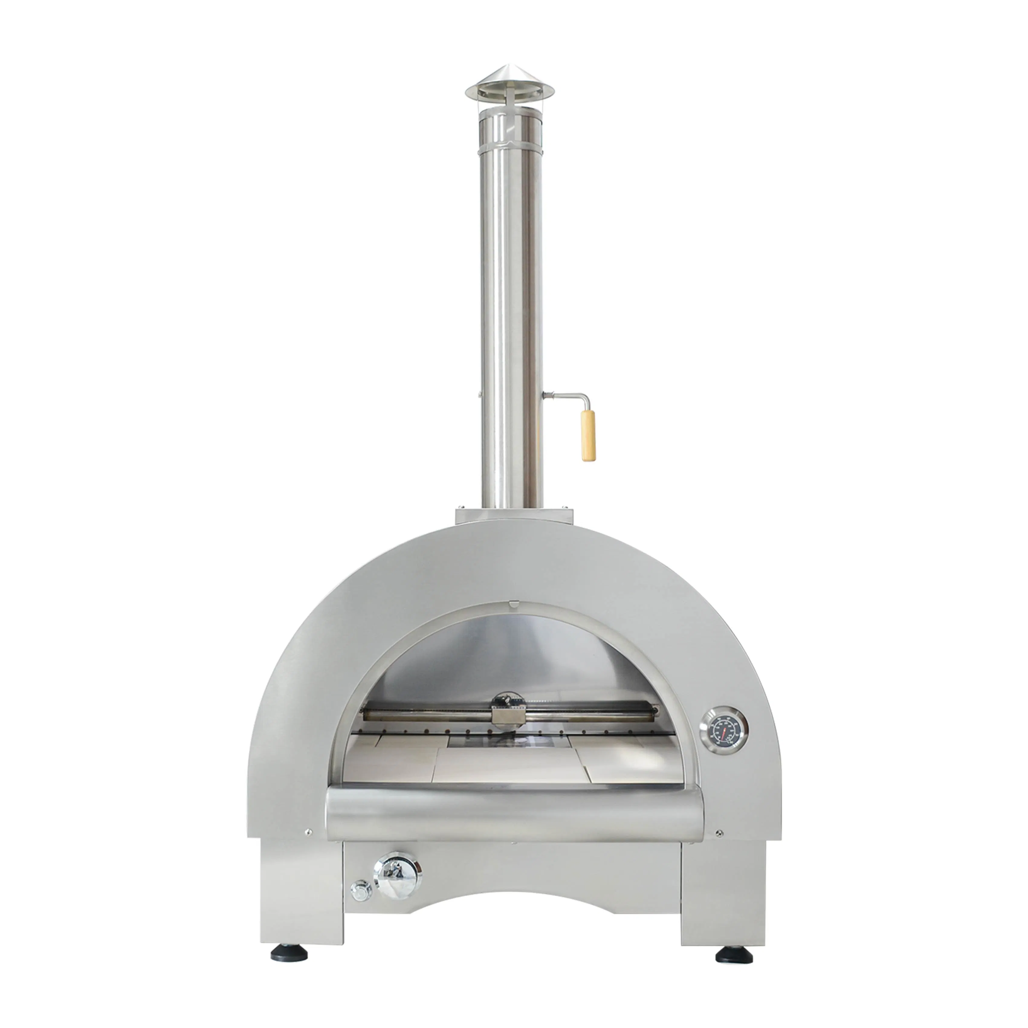 Manufacturer Stainless Steel Countertop Gas &amp; Wood Fired Pizza Oven
