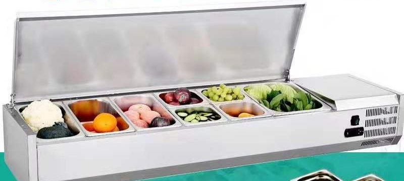 1200mm Length Counter Top Portable Mini Pizza Salad Cooler Chiller Refrigerator