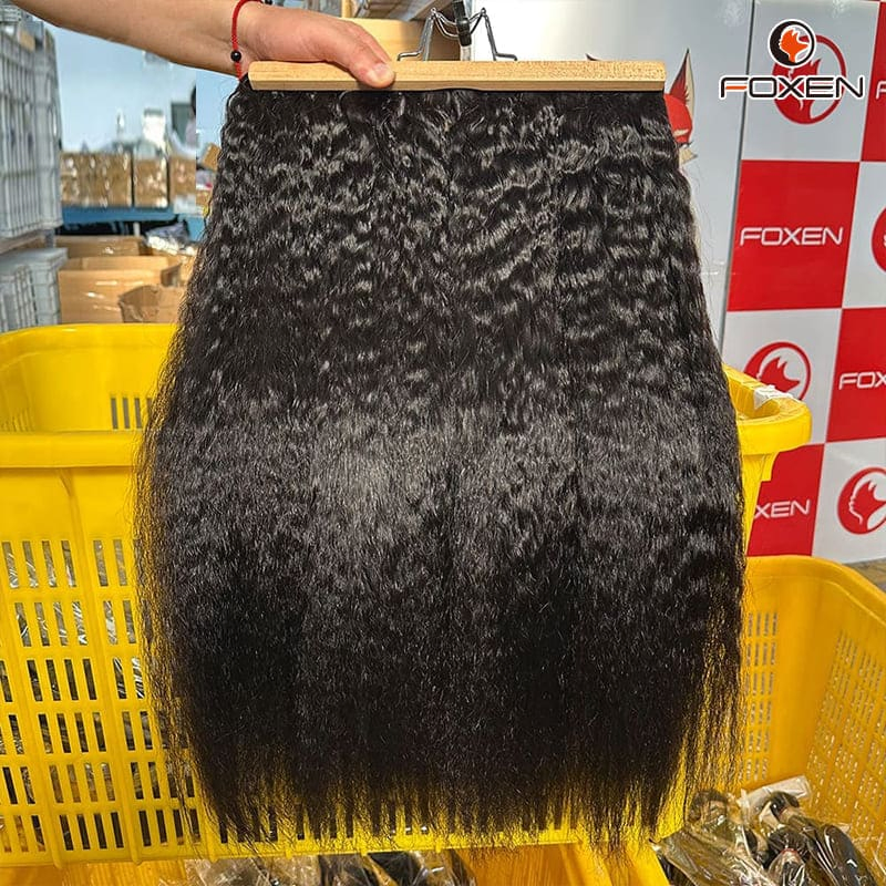 Luxury 180% Bone Straight Human Hair Clip in Extensions Vietnamese Raw Hair Bundles with Frontal Afro Kinky Bulk Human Hair Para EL Cabello Supply