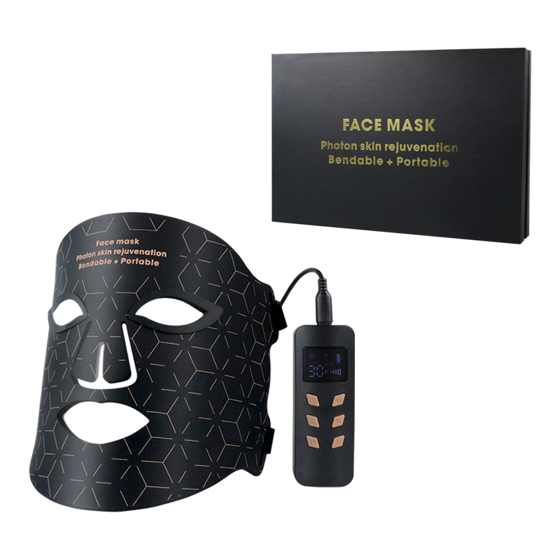 Reusable at-Home Phototherapy Face Mask Red Blue Light for Wrinkle Reduction and Blemish Control