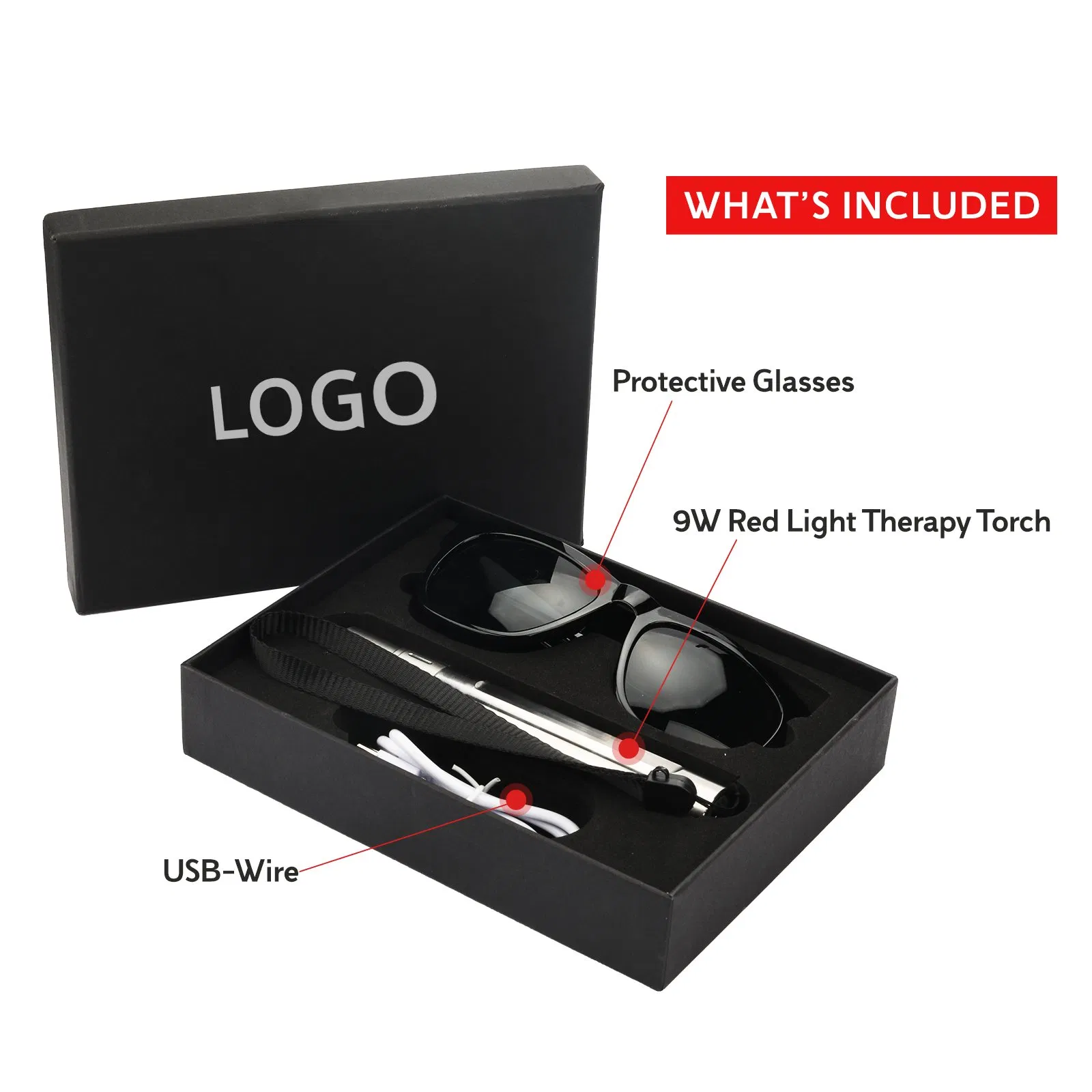 Rlttime 670 Nm Deep Light Therapy Feature Ultrasonic Skin for Eyesight Therapy Pen with Support 5mins Timer Function