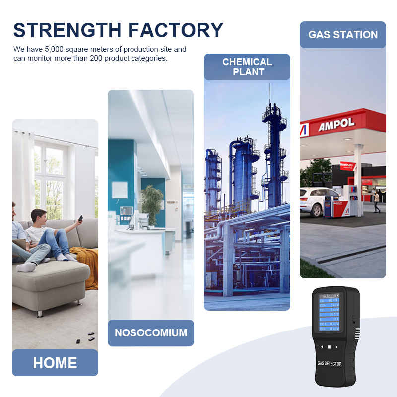 Formaldehyde Detection Instrument Professional Household High-Precision Temperature and Humidity CO2 O2 Tvoc Pm2.5 Pm10 Indoor Air Quality Detector