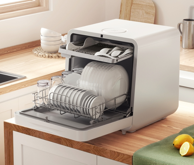 Smart Countertop Portable Dishwasher with WiFi Control &amp; UV Sterilization
