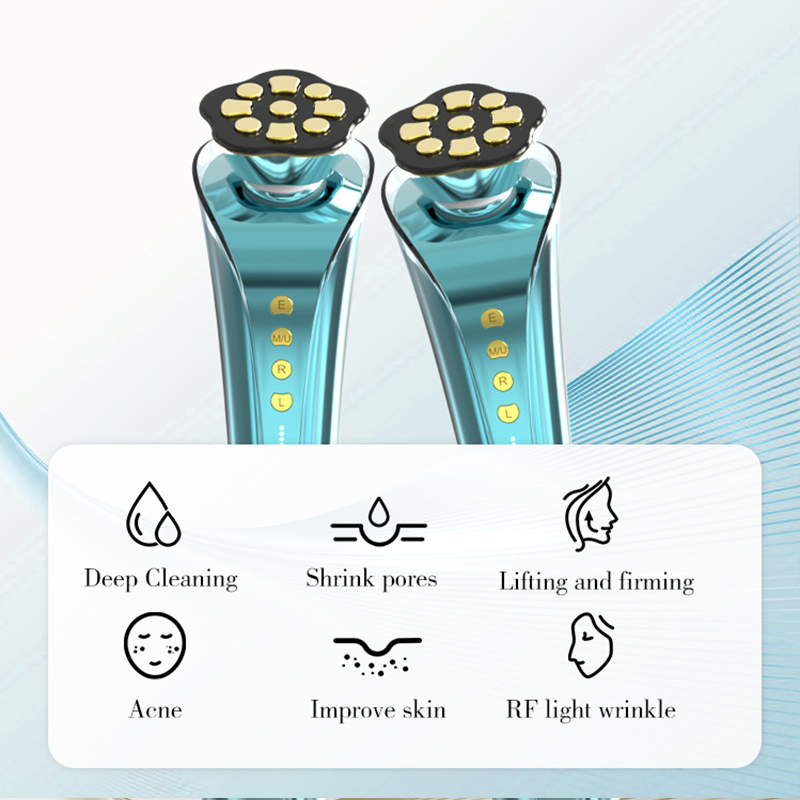 RF LED Red Light Therapy Skin Care Lifting Microcurrent Facial Beauty Device