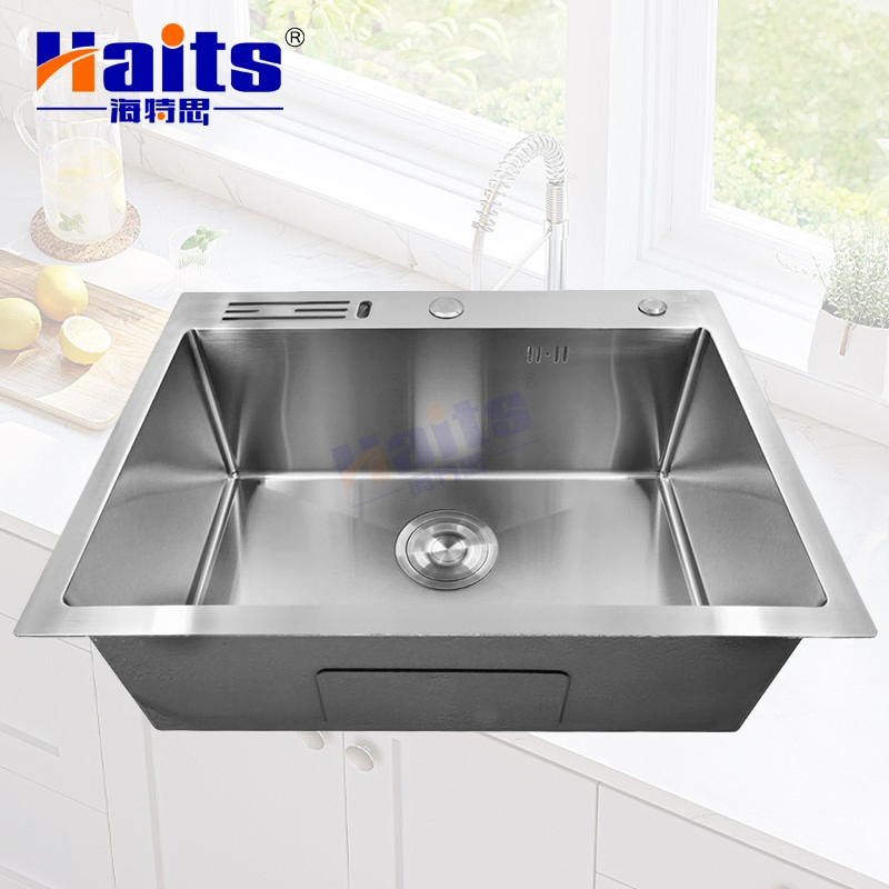 Countertop Kitchen Sink Single Bowl Stainless Steel Smart Sink Furniture Hardware
