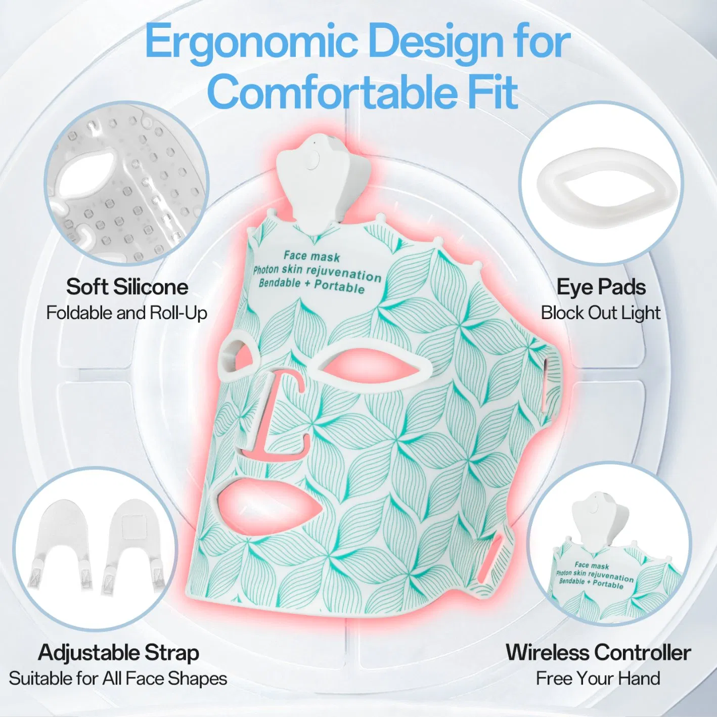 a Must - Have! Portable LED Mask, 7 - Color 630nm Phototherapy Unlocks a New Chapter in Skincare