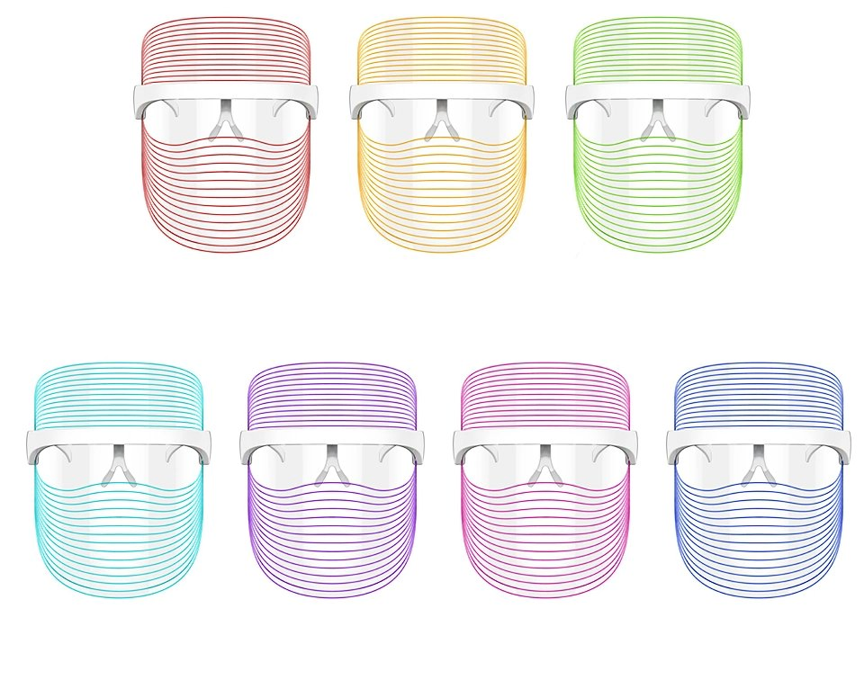 Wholesale Skin Care Face Infrared Photon 7 Colors LED Face Mask Light Therapy