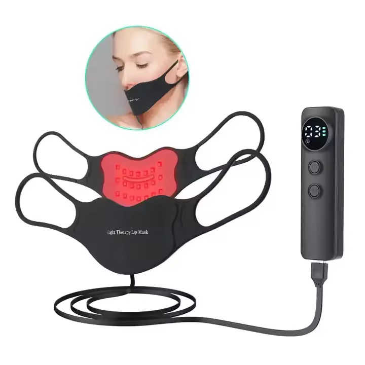 High-Quality Beauty and Personal Care USB Rechargeable Wearable Silicone Lip Mask with Photonic LED Red Light Therapy