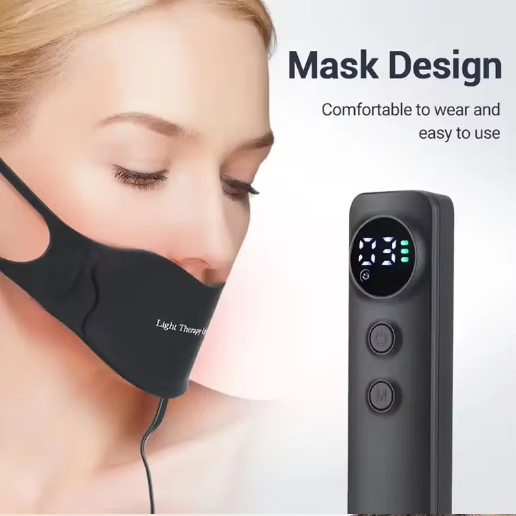 High-Quality Beauty and Personal Care USB Rechargeable Wearable Silicone Lip Mask with Photonic LED Red Light Therapy