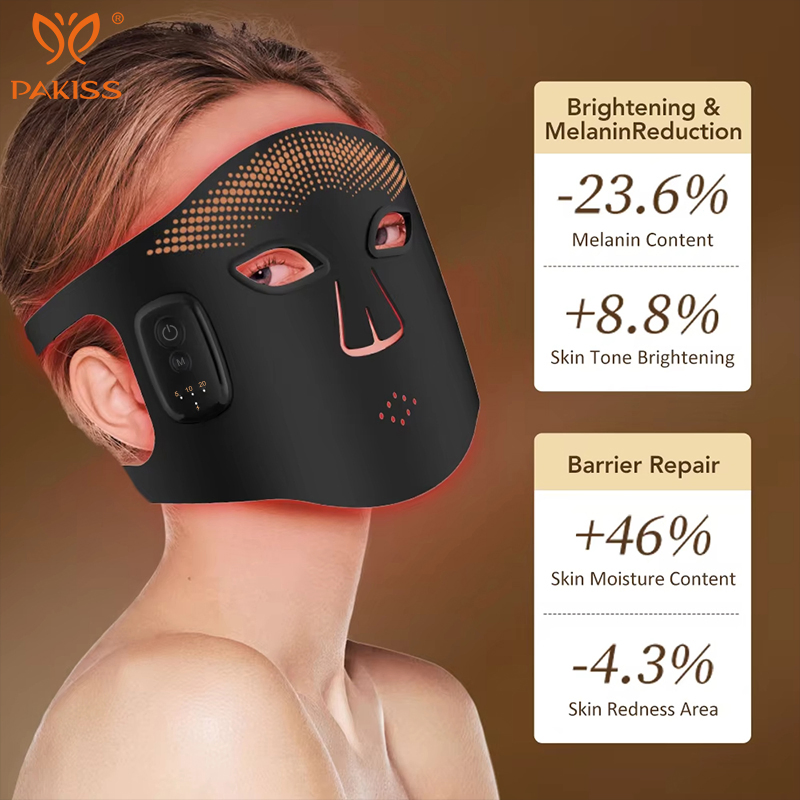 Pakiss Custom OEM/ODM LED Skin Care Mask 4 Color LED Anti Aging Mask for Skin Rejuvenation