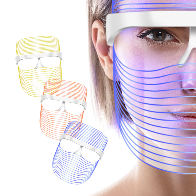 Skin Care USB Rechargeable 7 Colors Face LED Light Photon Therapy Beauty Anti-Wrinkle Facial Mask