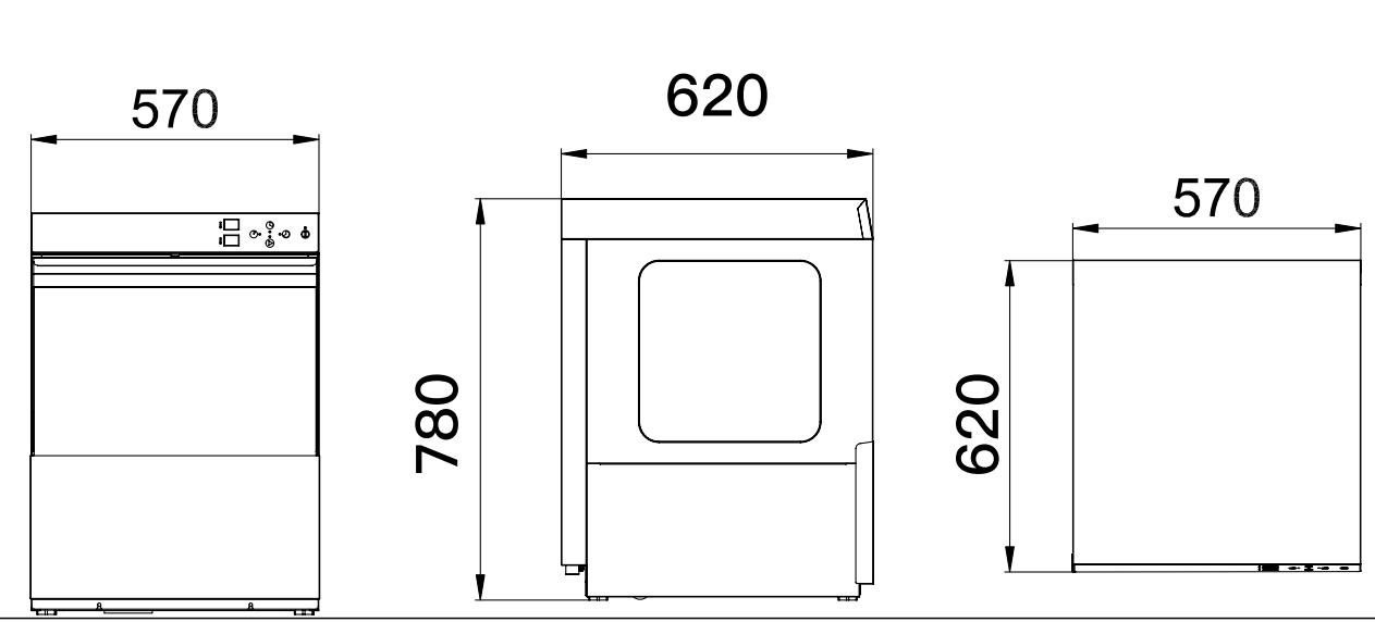 Compact Industrial Smart Dish Washer Automatic Counter Top Dishwasher with 5 Program Modes for Restaurant Kitchen Wholesale