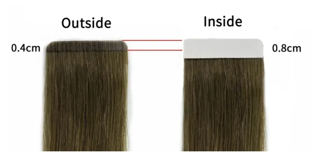 Tape Hair Extensions Detail