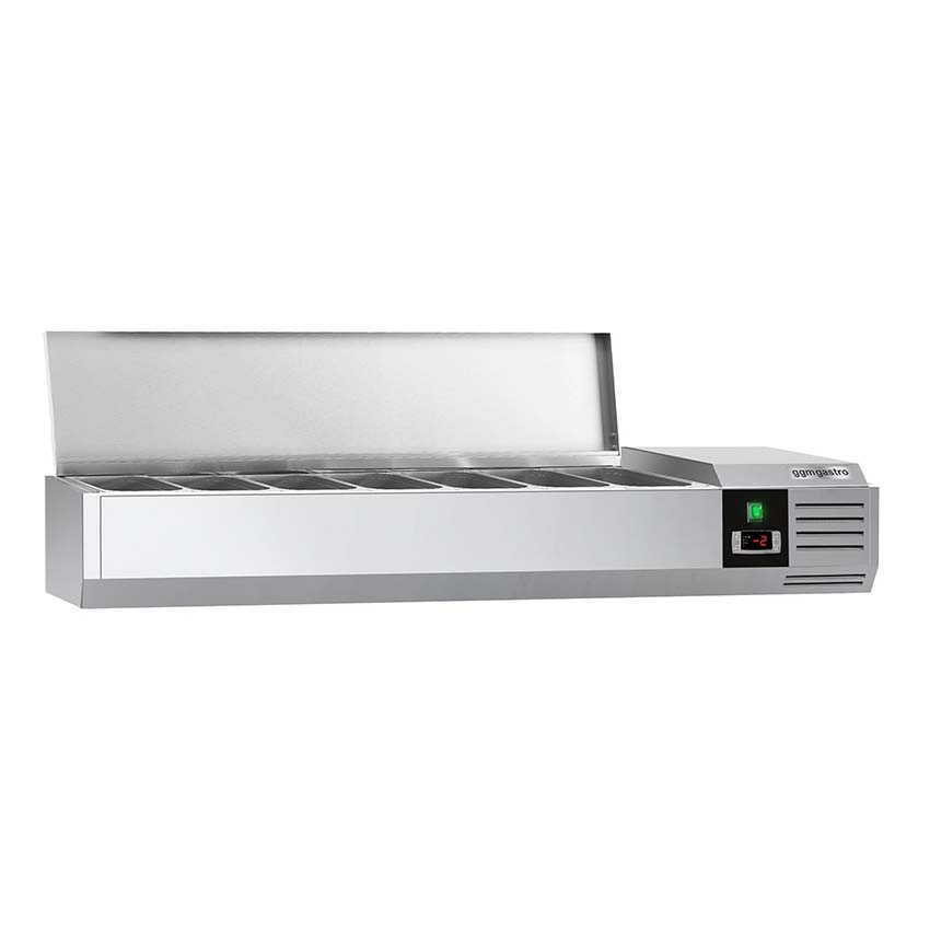Commercial Countertop Refrigerator for Pizza Prep Table / Salad Topping Bar Refrigerator