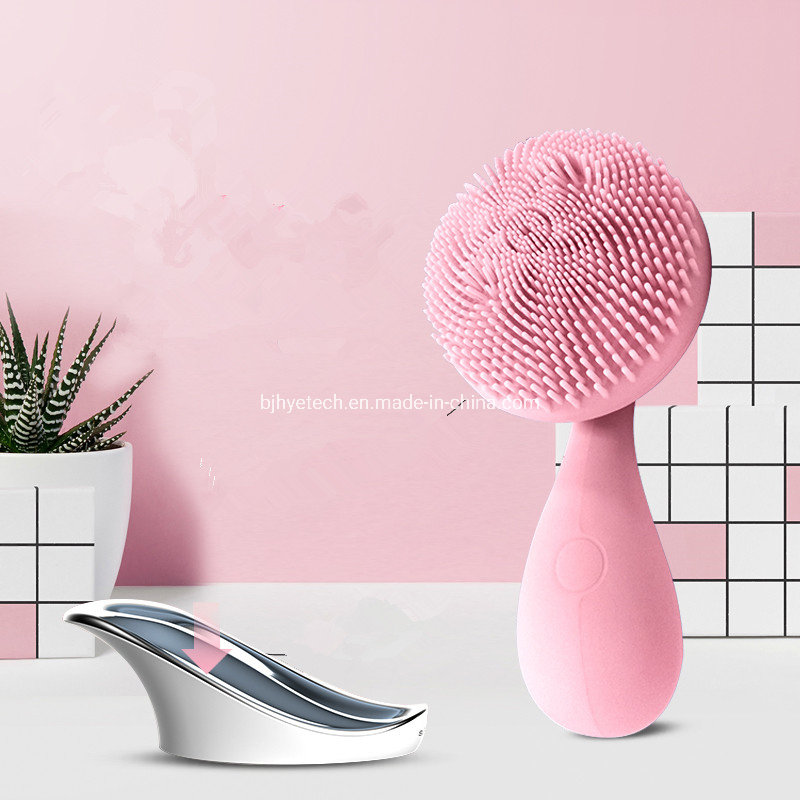 Magnetic Base Charging Skin Cleaning Facial Cleaner Brush Ultrasonic Face Brush with OEM Service
