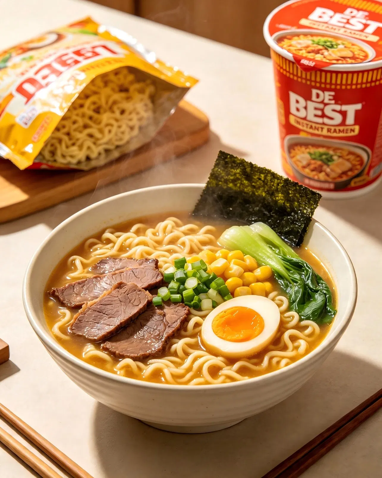 OEM Gluten Free Instant Ramen Noodle Bag Cup Custom Seasoning Wholesale