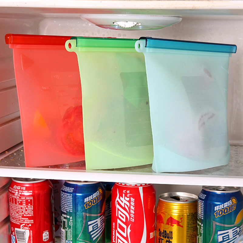 1000ml حقيبة سيليكون متعددة الاستخدامات للحفاظ على السندويشات، الخضار، الغداء، السوائل، الوجبات الخفيفة، اللحوم، الغداء، والفواكه