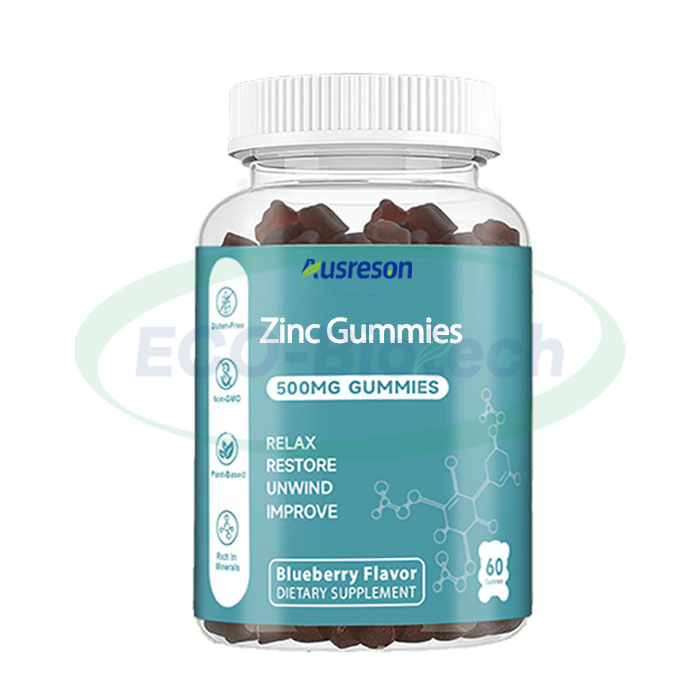 Suplemento de Zinc con Vitamina C de Marca Privada Ausreson, Gominolas de Zinc Orgánico Vegano