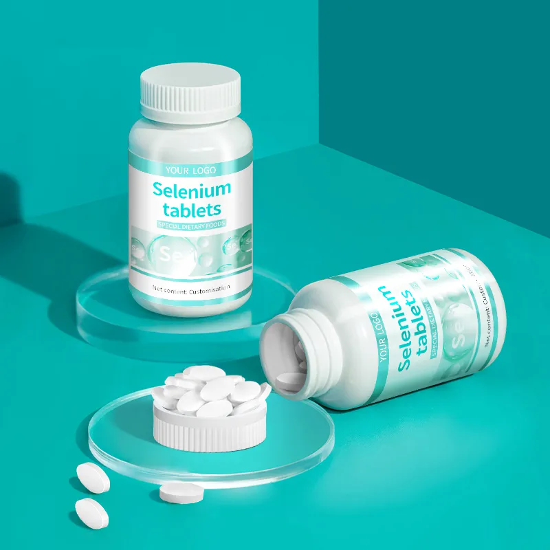 Suplementos herbales saludables y nutritivos de grado alimenticio personalizados por OEM, tabletas de vitamina selenio