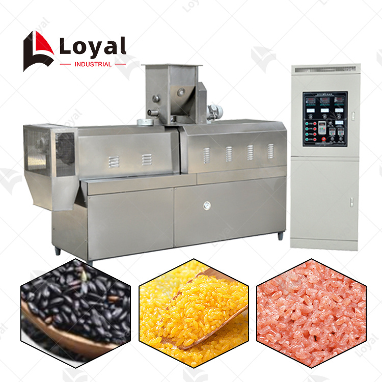 Máquina de hacer arroz artificial a precio de fábrica, máquina industrial de hacer arroz instantáneo, máquina extruida de hacer arroz nutritivo en venta